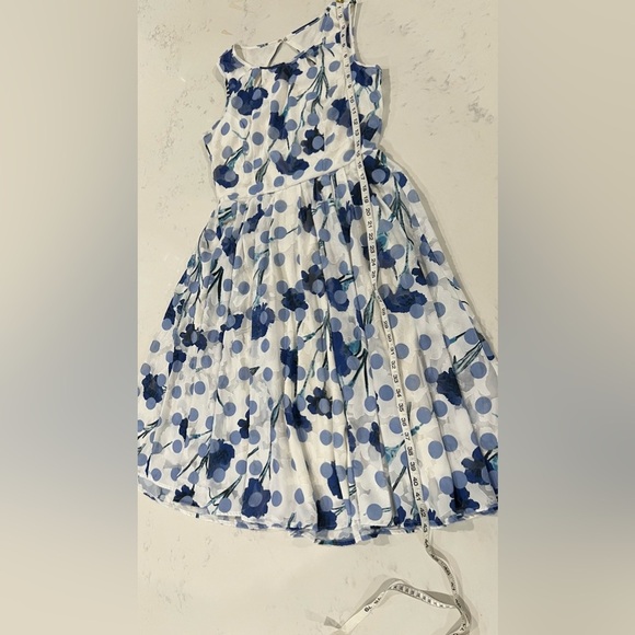 Gabby Skye Blue and White Sleeveless Midi Dress - Picture 10 of 13